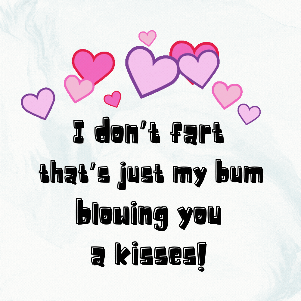 Funny Valentine’s Greeting Card – Blowing kisses