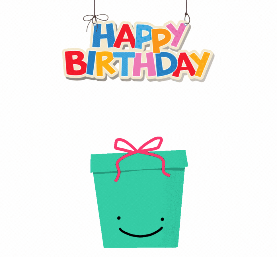Bunny in Box a Smiley Animated Charity Birthday eCard