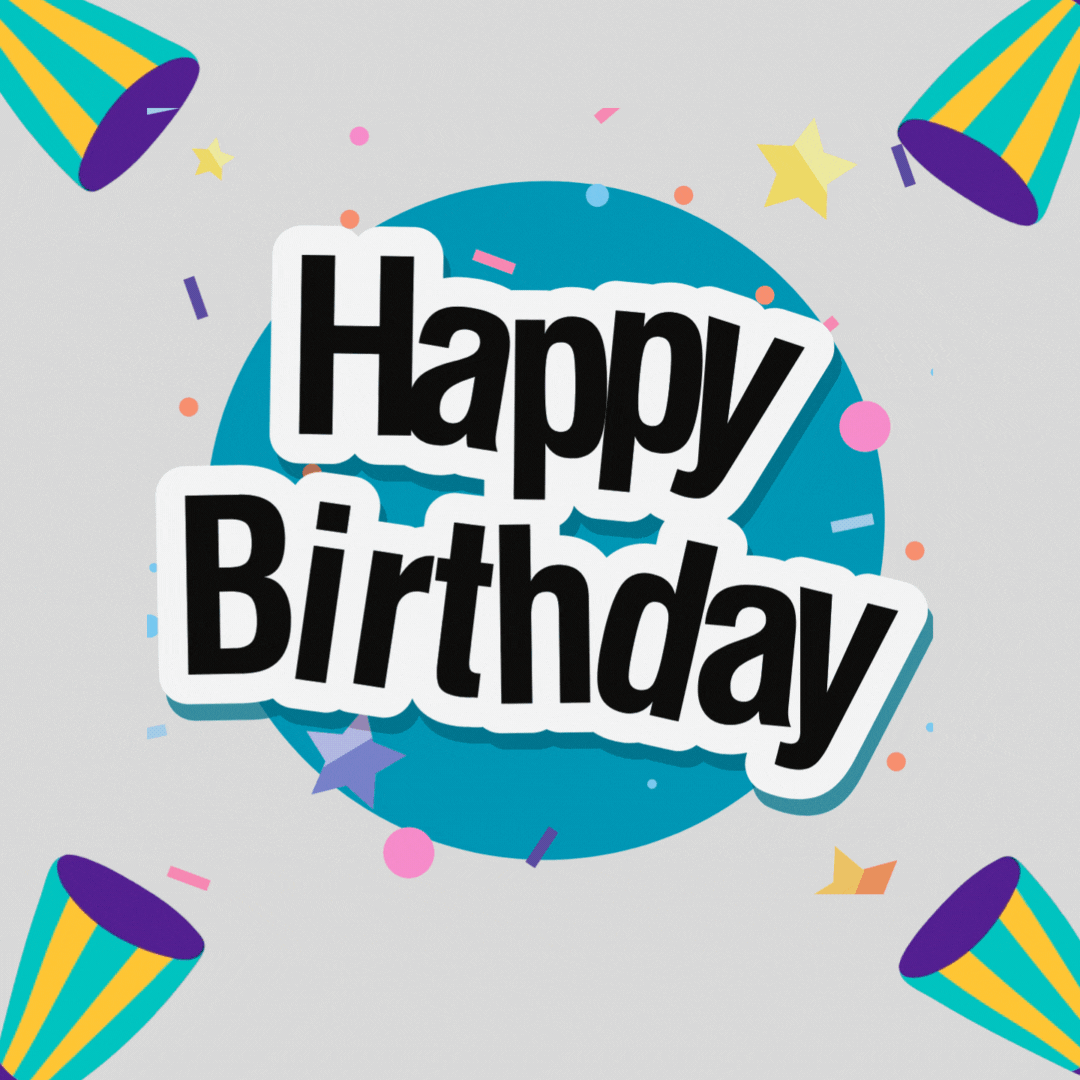 Confetti happy birthday eCard