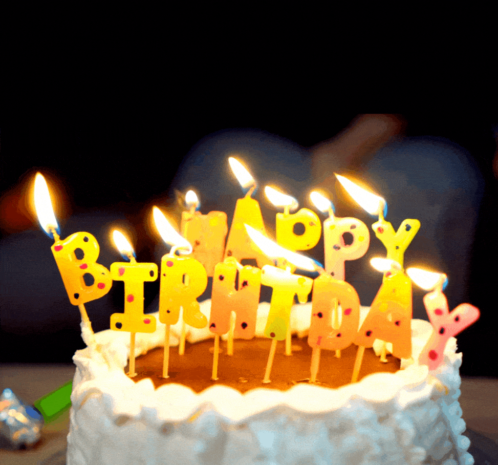 Happy Birthday with candle light eCard