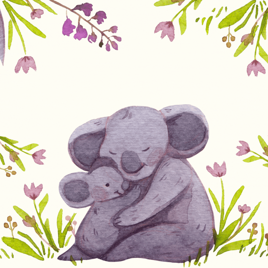 Happy birthday eCard with Koala and Joey