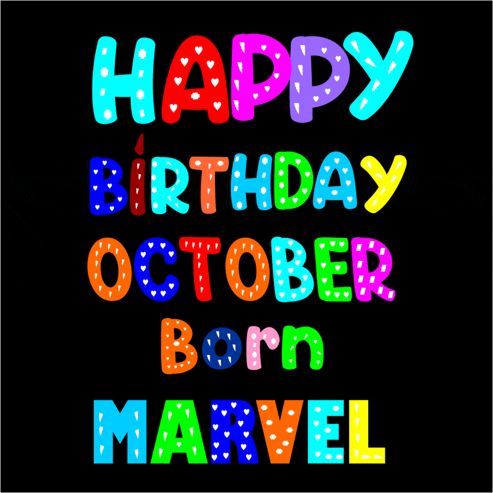 Animated Happy Birthday October Born Marvel eCard