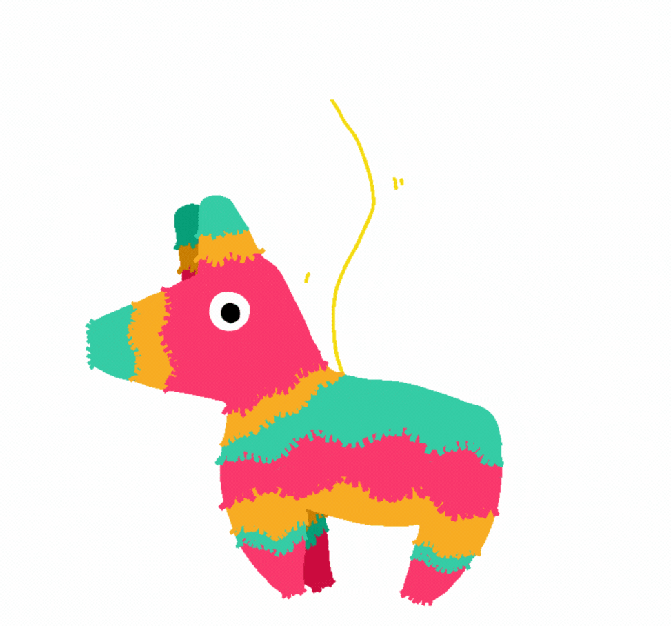 Happy birthday – Animated Piñata