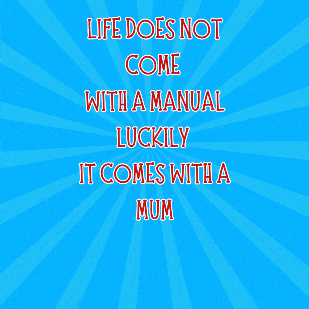 Witty Mother’s Day eCard Life has no manual but Mum