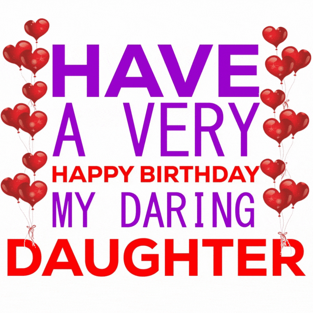 Animated Happy Birthday My Darling Daughter Charity eCard