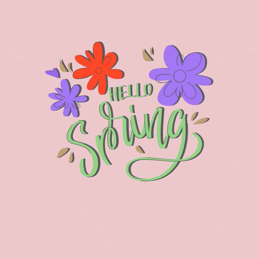 Spring eCard colourful art florwer