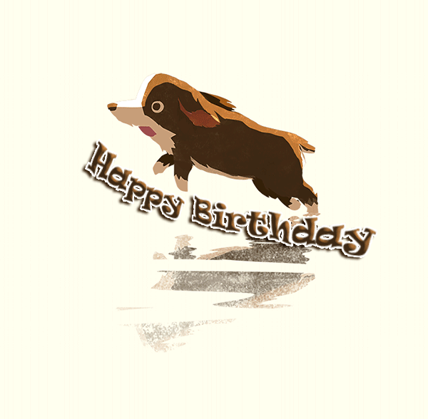Surfing happy birthday ecard