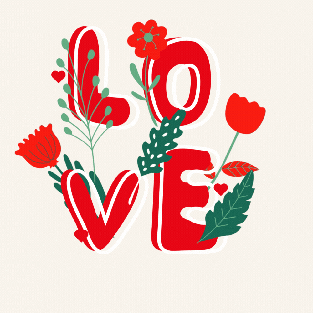 Whispers of Love Flowers Animated Online Greeting Card