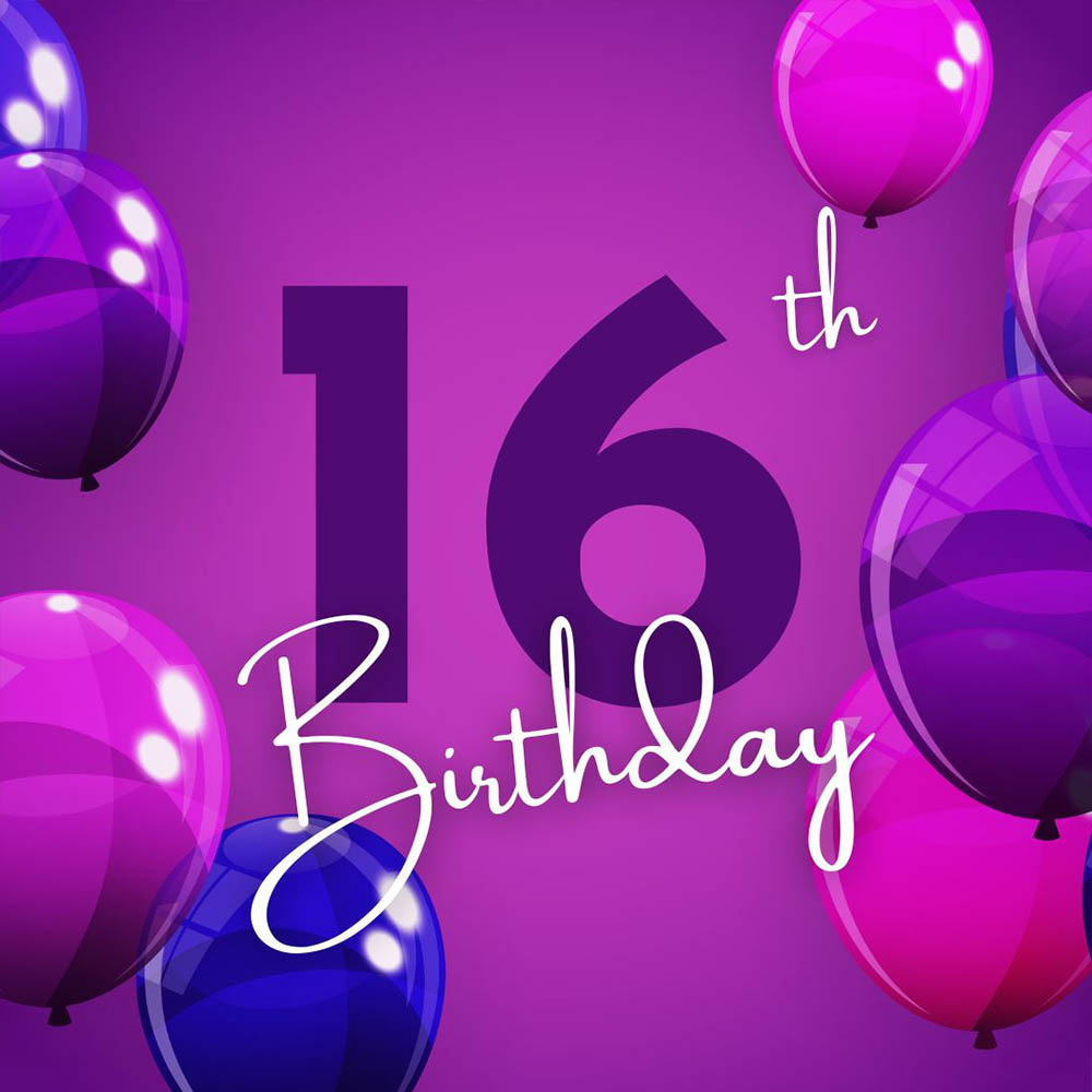 16th Birthday Balloons Greeting eCard