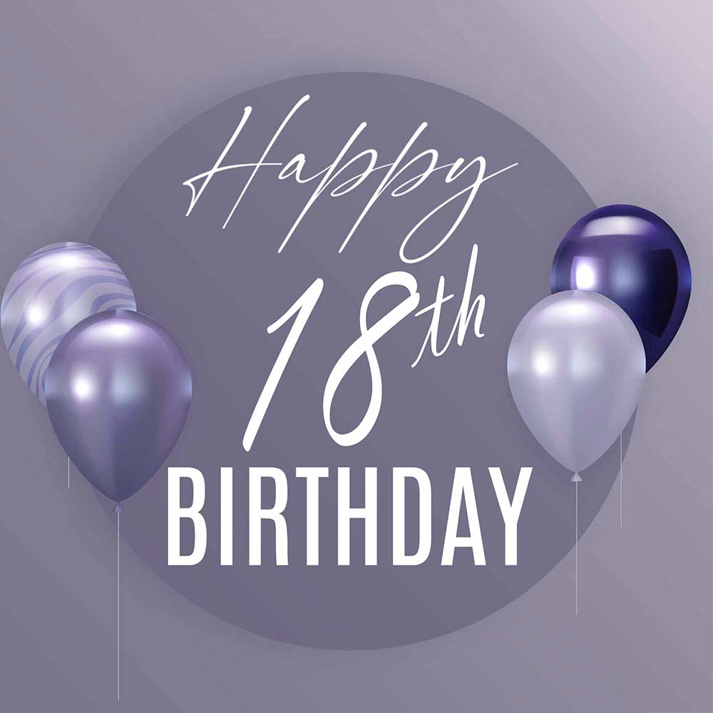 18th Birthday eCard Balloons