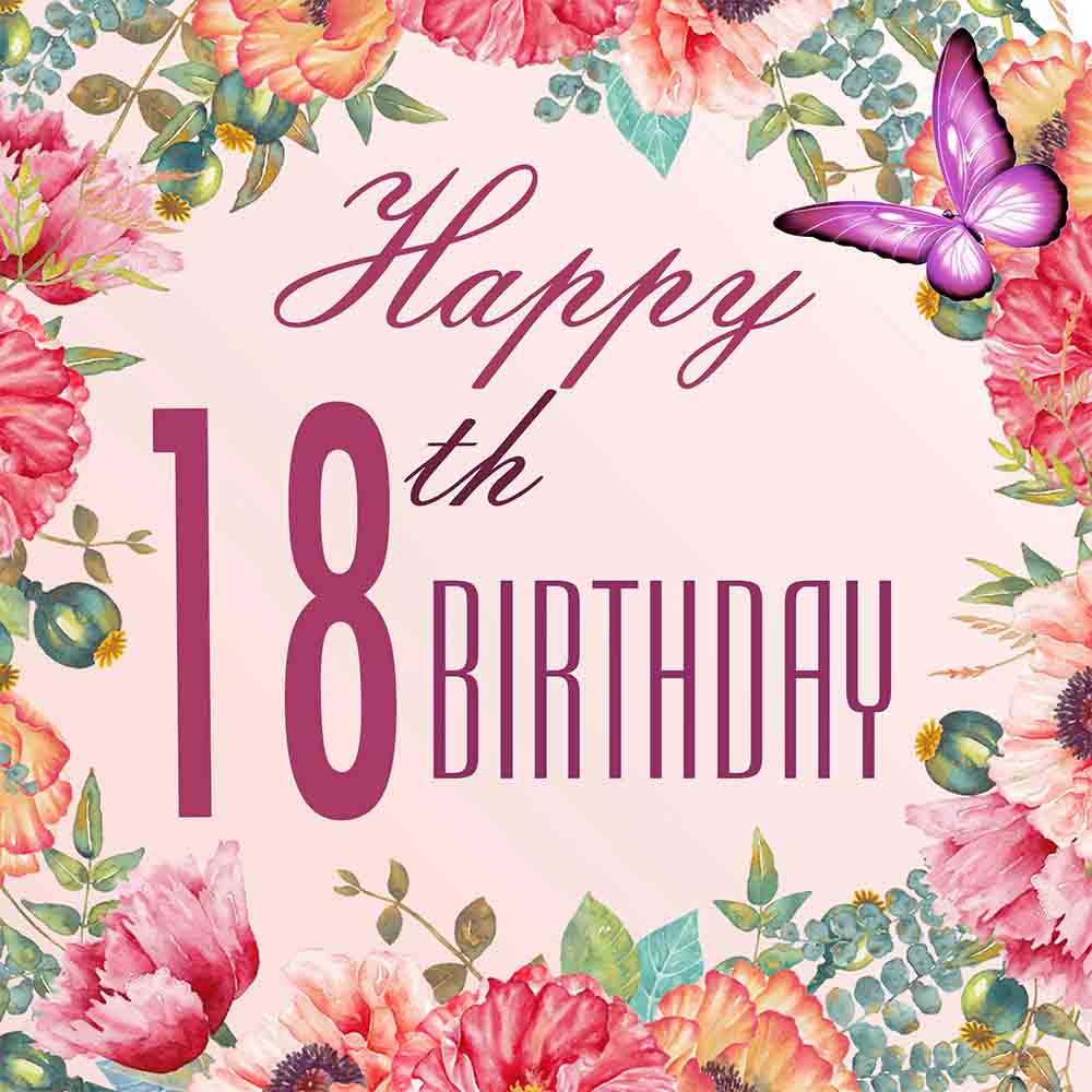 18th Birthday Flower Wreath