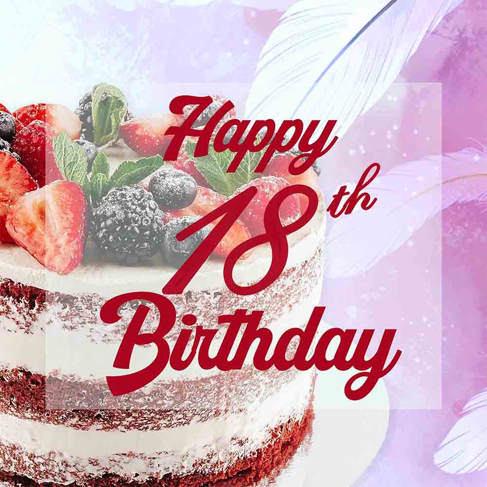 18th Birthday Strawberry Cake