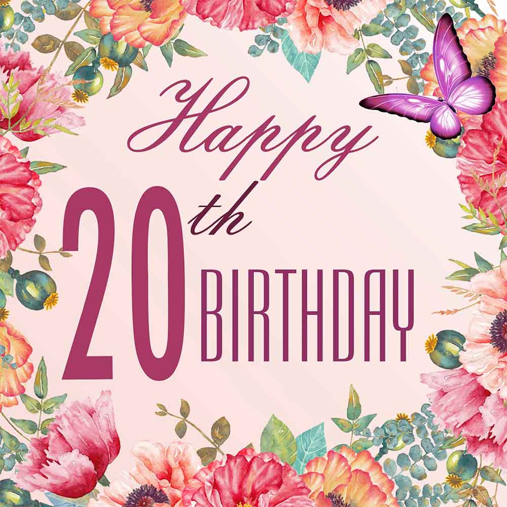 20th Birthday Flower Wreath