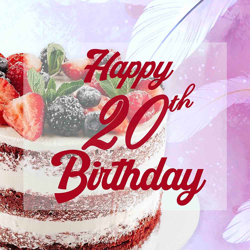 20th Birthday Strawberry Cake