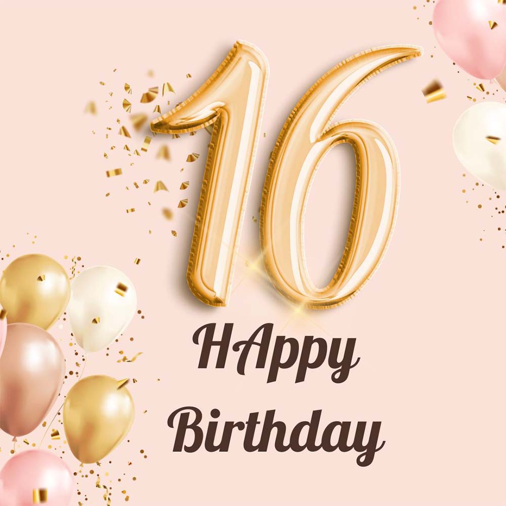 16th Birthday ecard Balloons