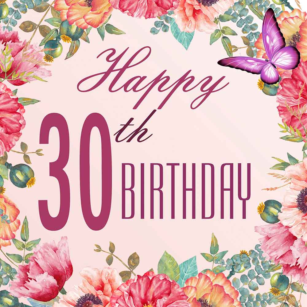 30th Birthday Flower Wreath