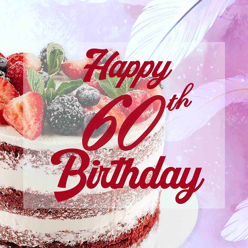 60th Birthday Strawberry Cake