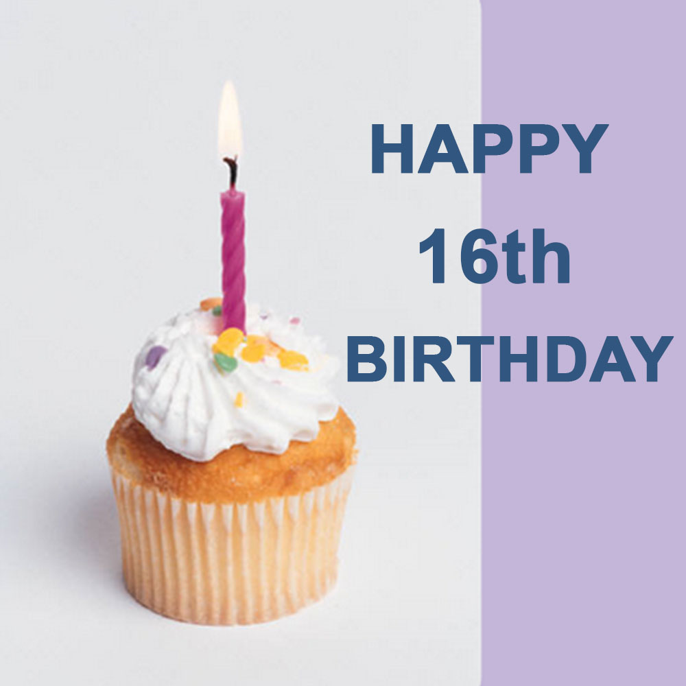 16th Birthday Candle Cake eCard