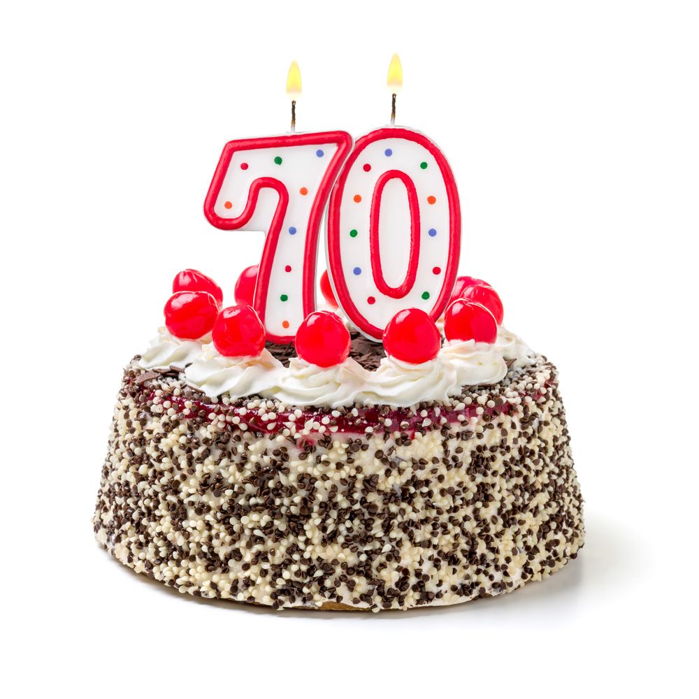 70th Birthday Cake eCard