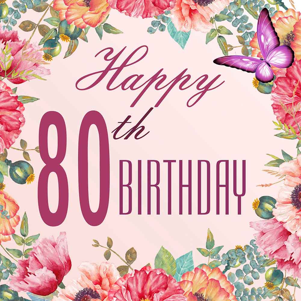 80th Birthday eCard Artistic