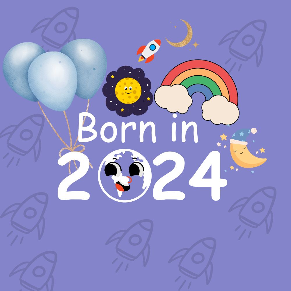 Baby announcement eCard born in 2024