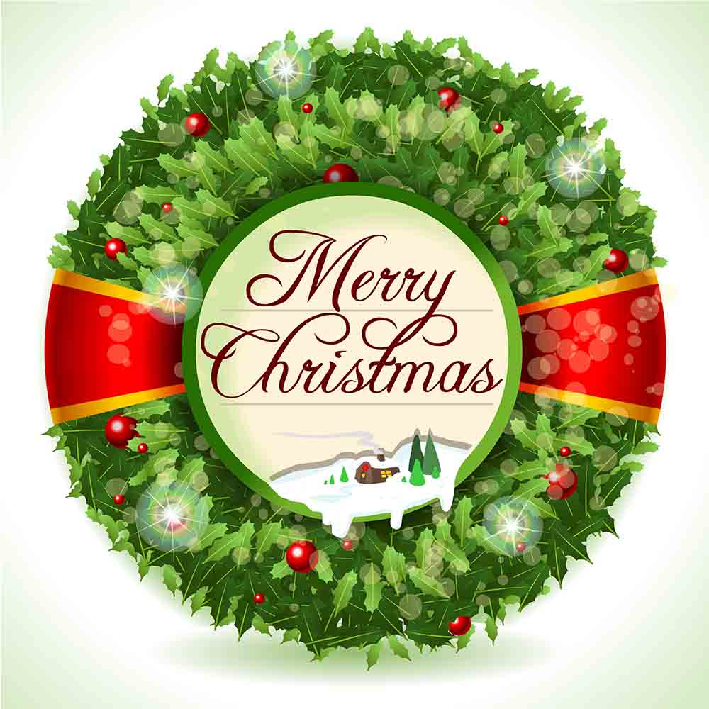 London Christmas Wreath Greetings eCard