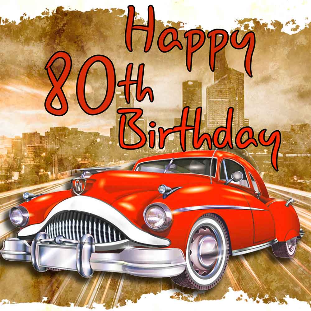 Classic 80th Birthday eCard