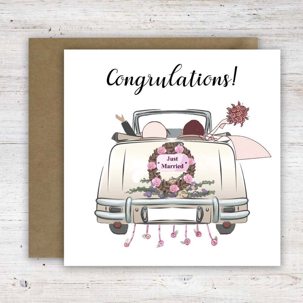 Congratulations Just Married Wedding eCard