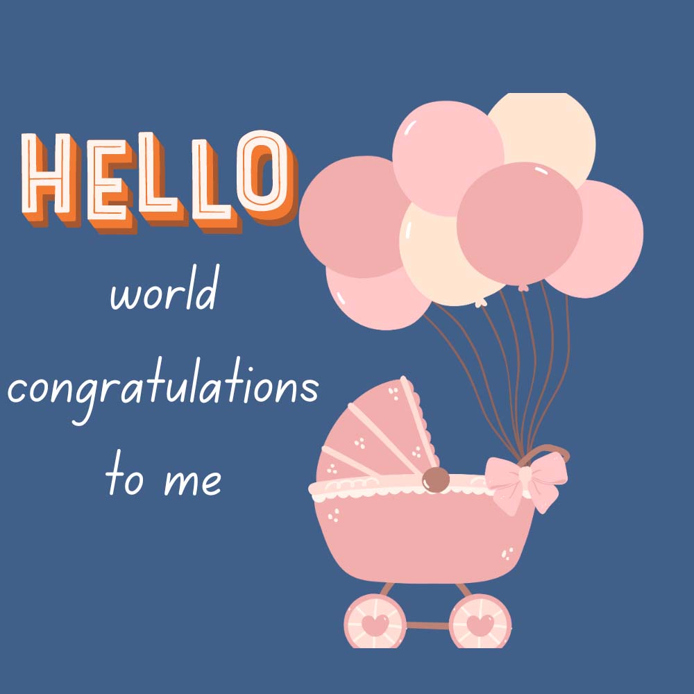 Congratulations to me baby announcement eCard