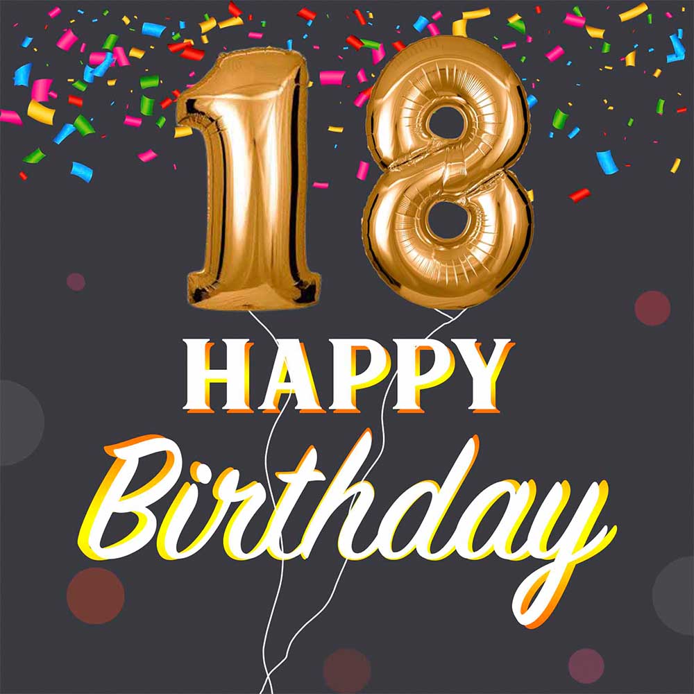 Cute 18th Birthday eCard