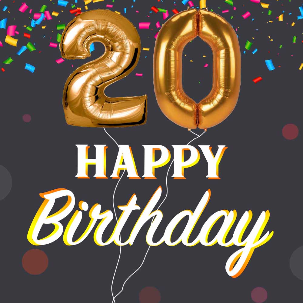 Cute 20th Birthday eCard