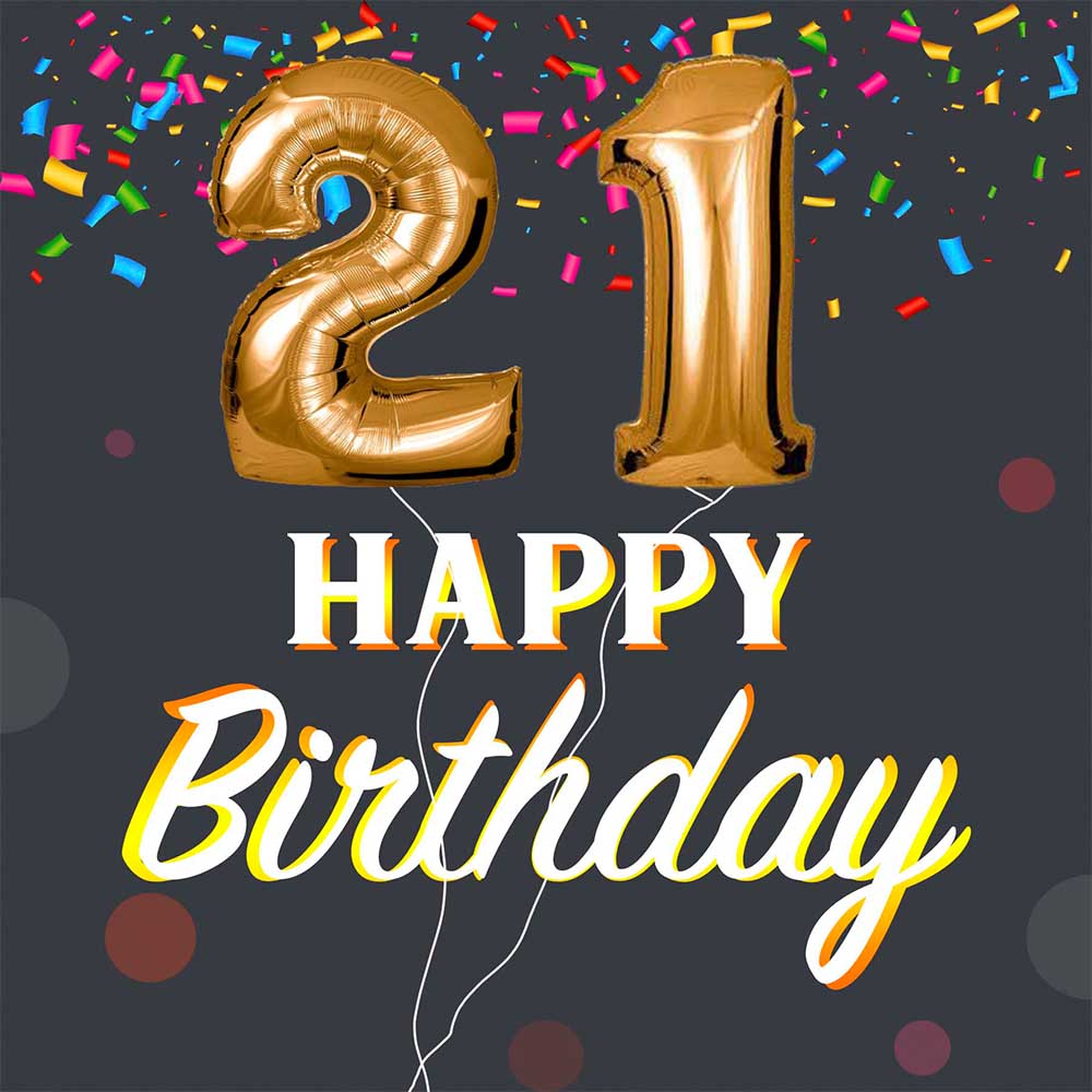Cute 21st Birthday eCard