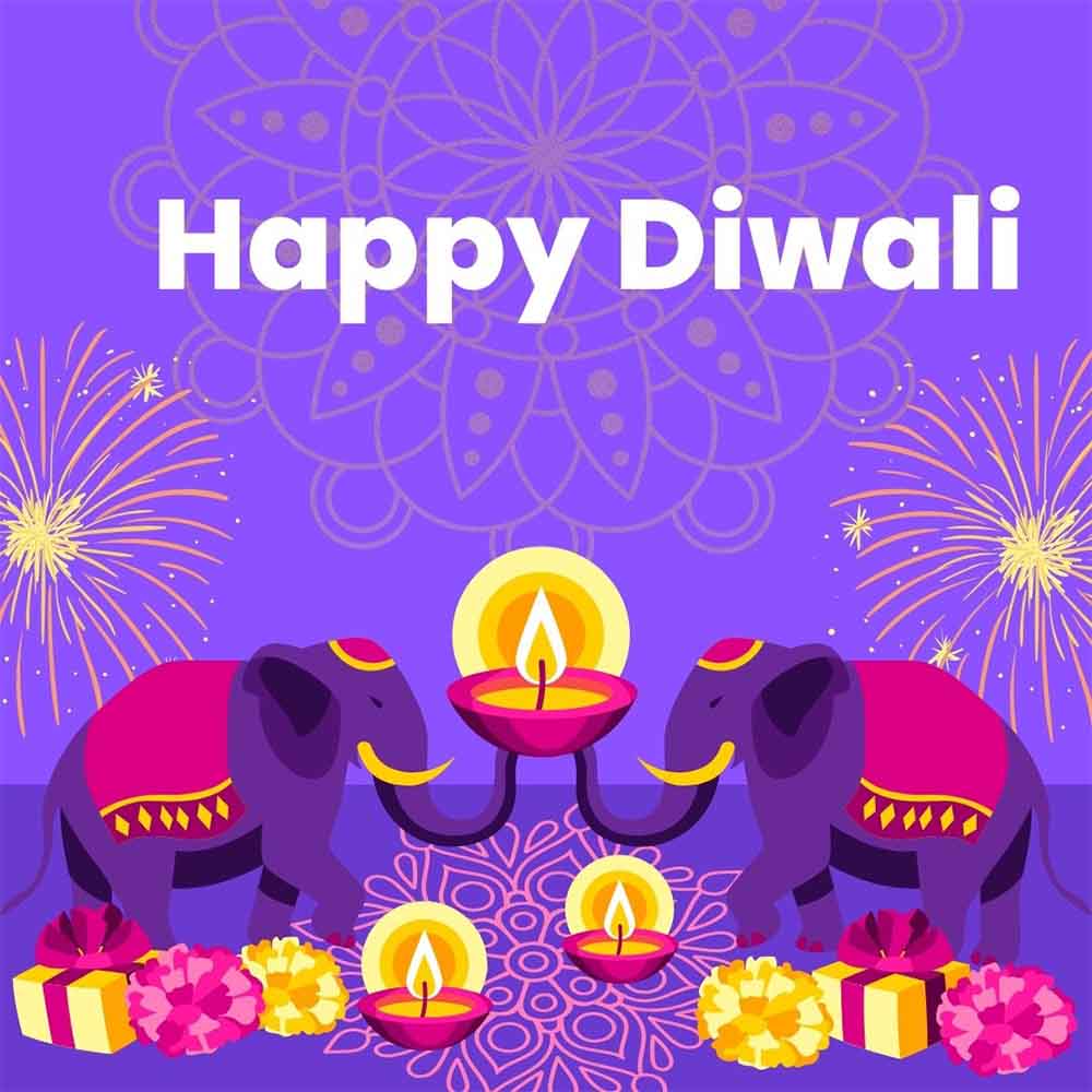 Diwali glow charity ecard