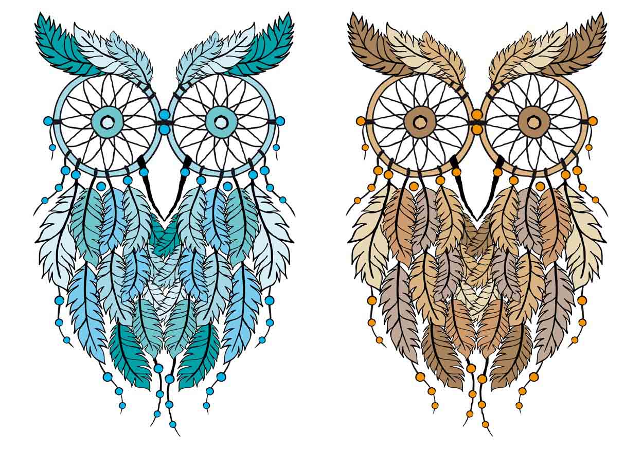 Two Owls Dream Catcher