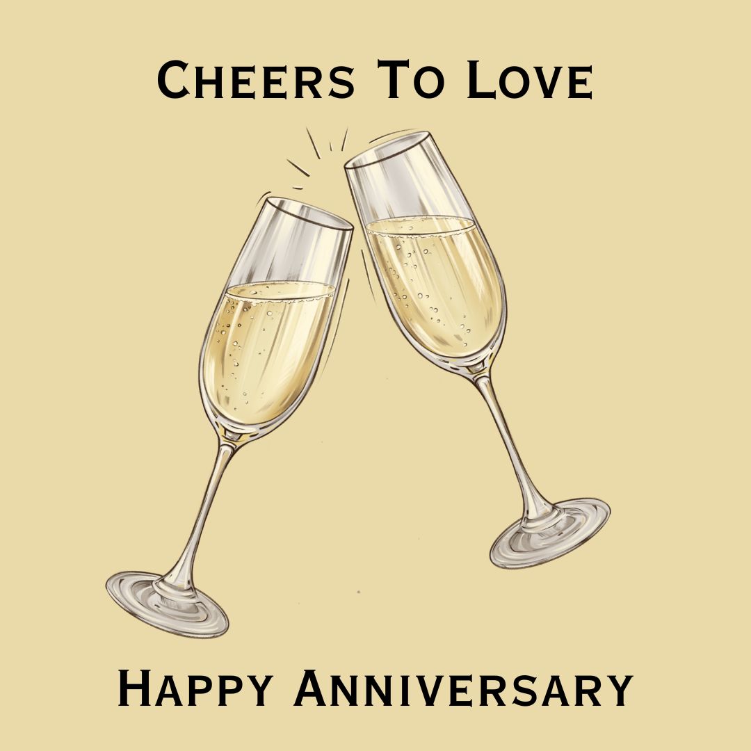 Elegant Anniversary eCard – Cheers to Love