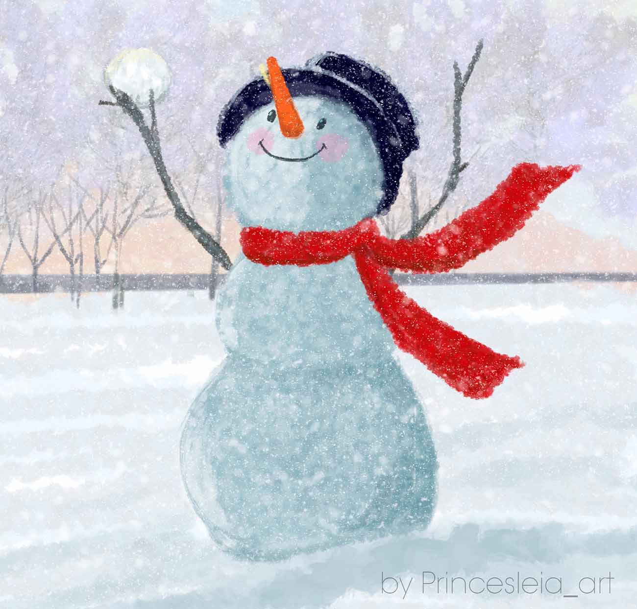 Gorgeous Snowman Seasons Greetings eCard