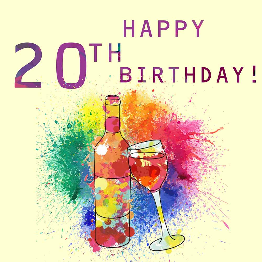 Happy 20th Artistic eCard