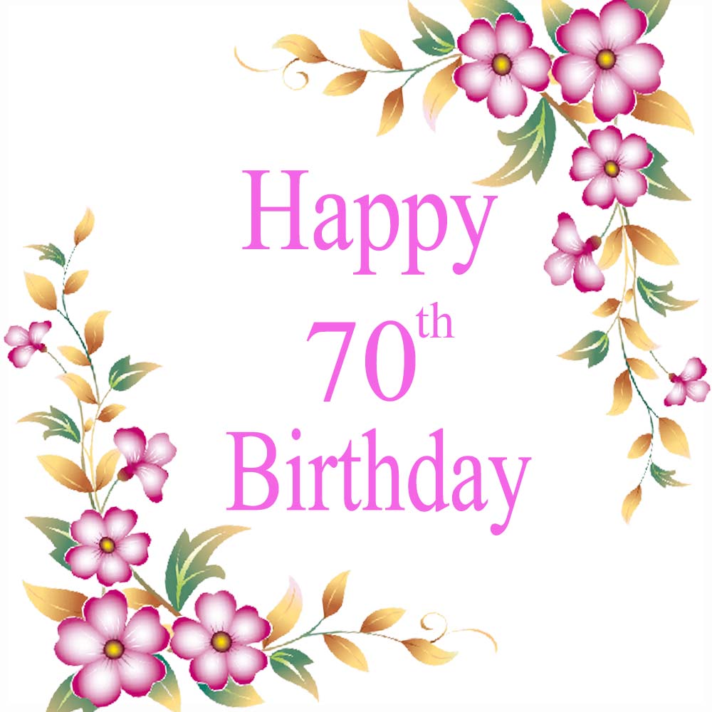 Happy 70th Birthday Flower eCard