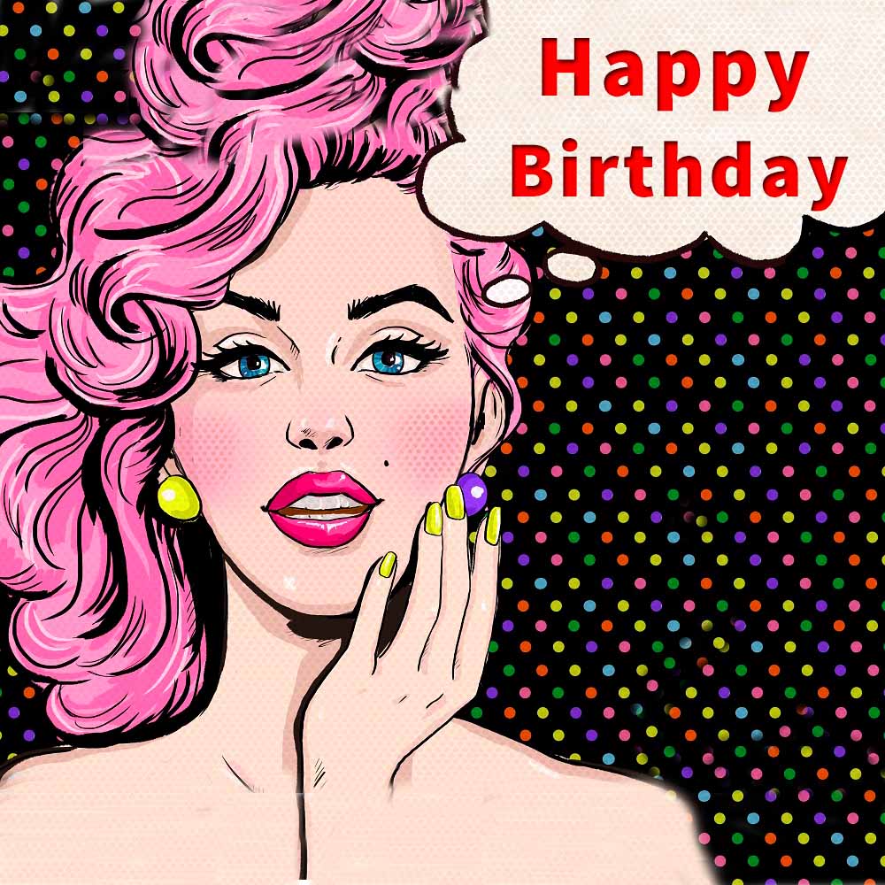 Happy Birthday From a Glamorous Lady eCard
