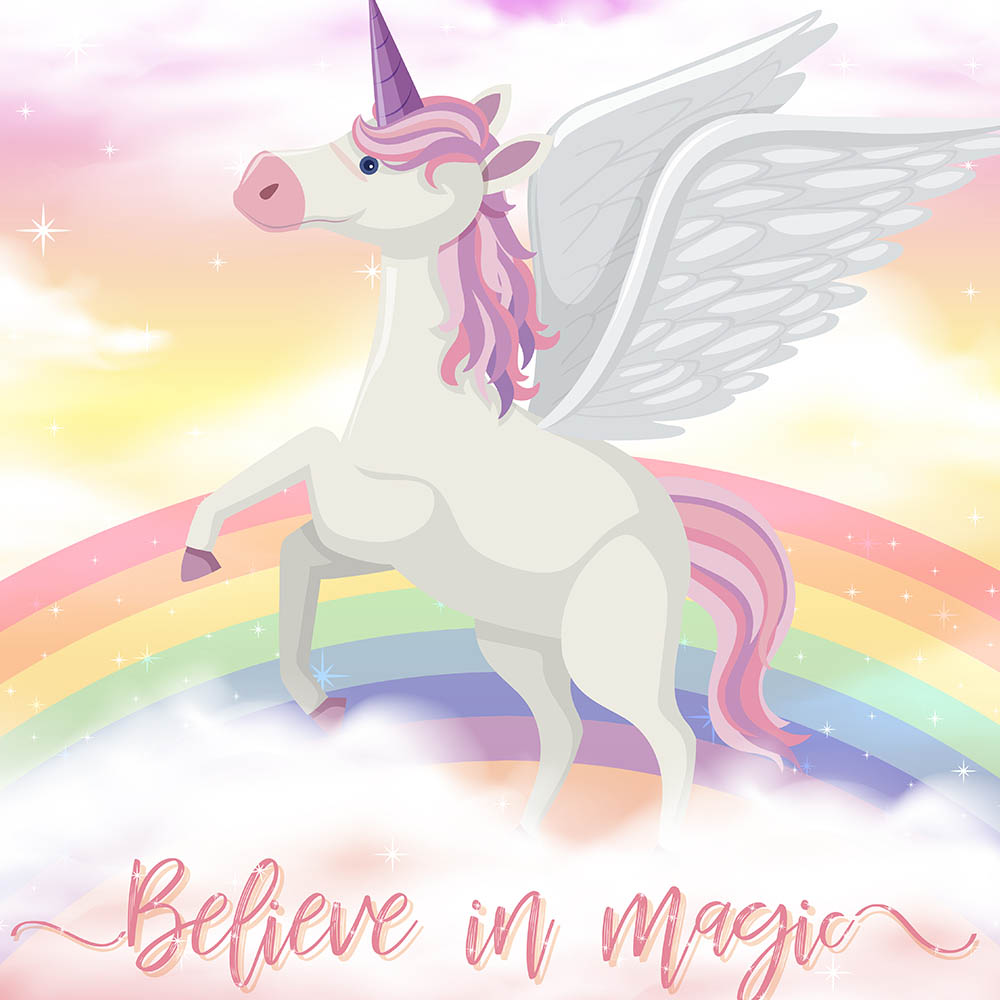 Happy Birthday unicorn magical eCard