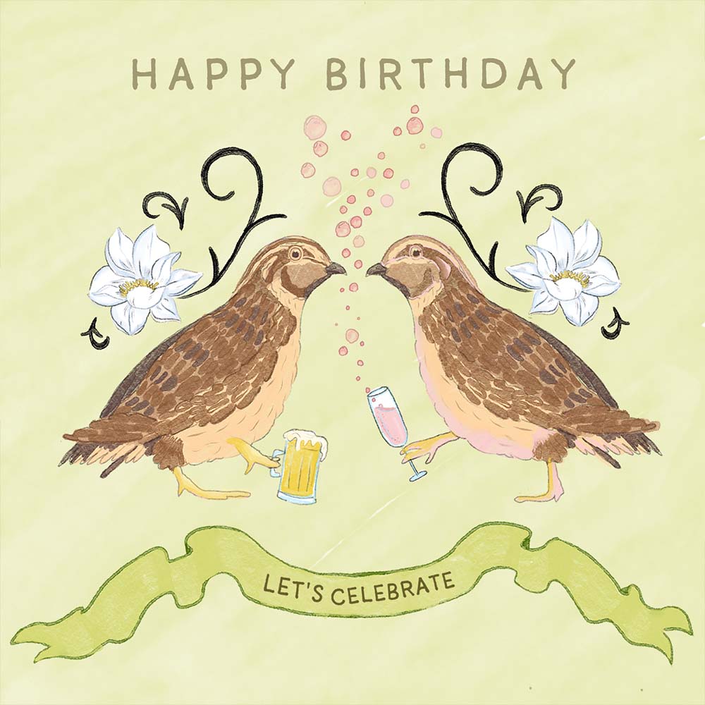 It’s Your Birthday Let’s Celebrate Anthropomorphize Birds eCard