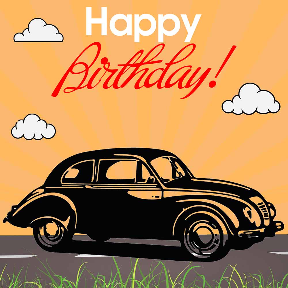 Happy Birthday Classic Car