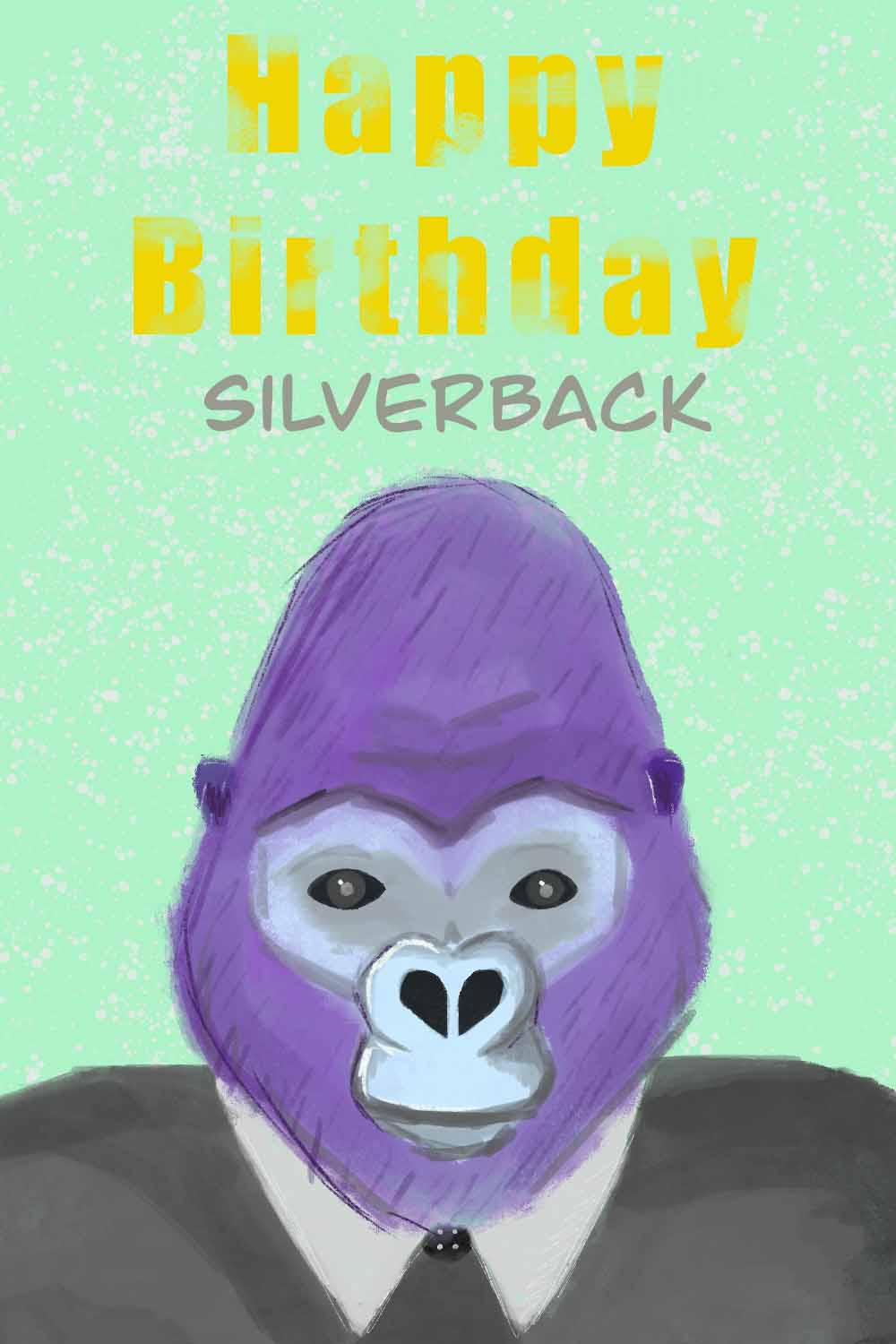 Silverback Gorilla Birthday eCard