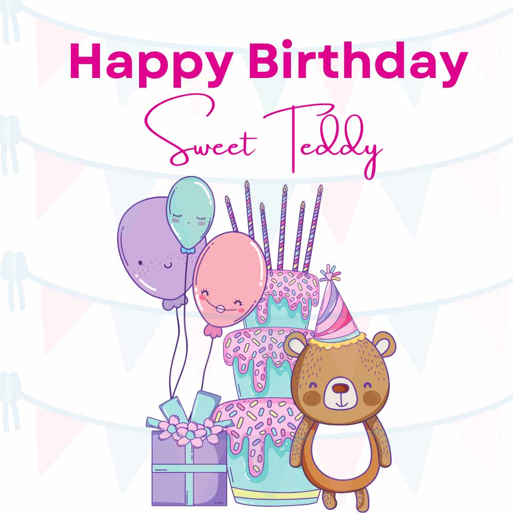 Happy Birthday Sweet Teddy eCard