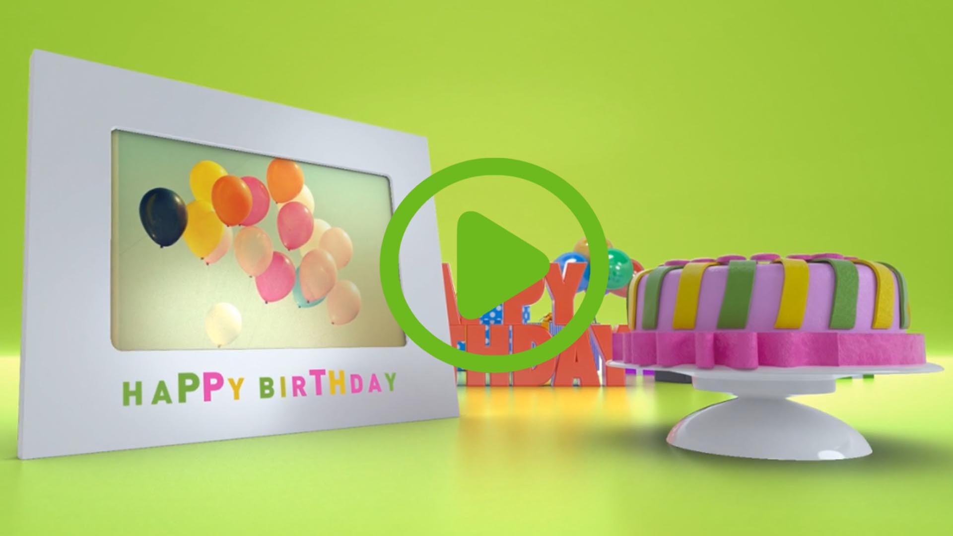A Joyful Birthday Video with Cake Delights eCard