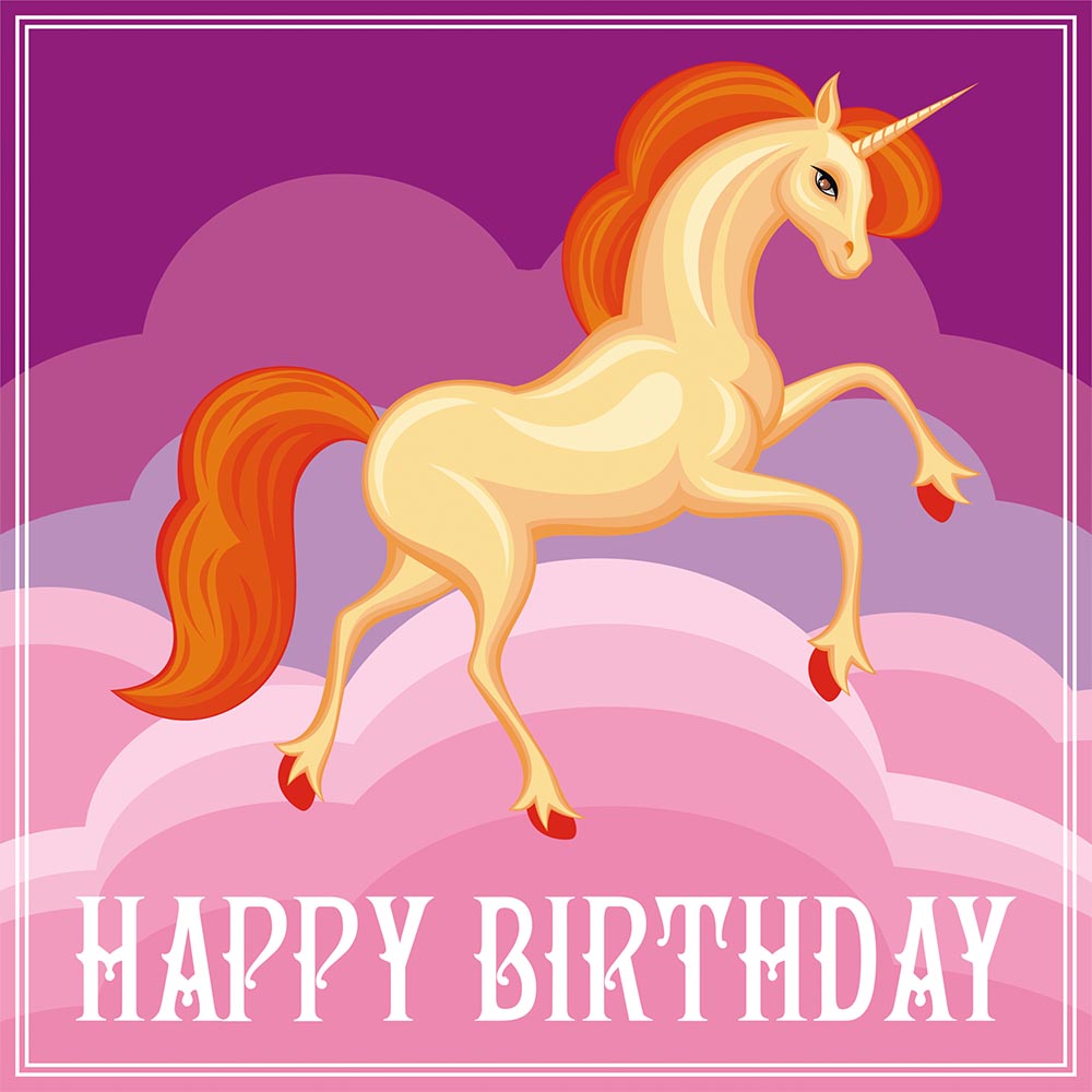 Happy Birthday Unicorn eCard