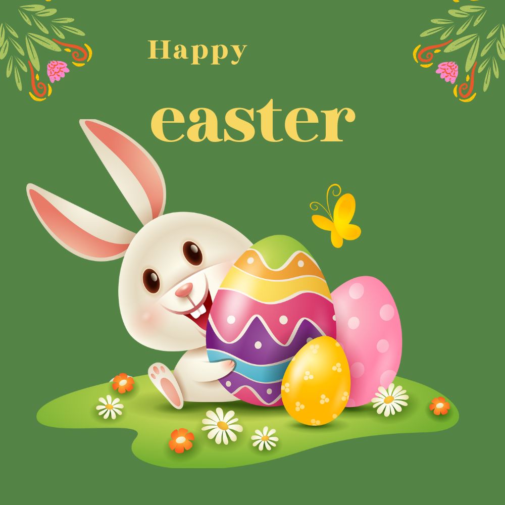 Cheerful bunny Easter eCard