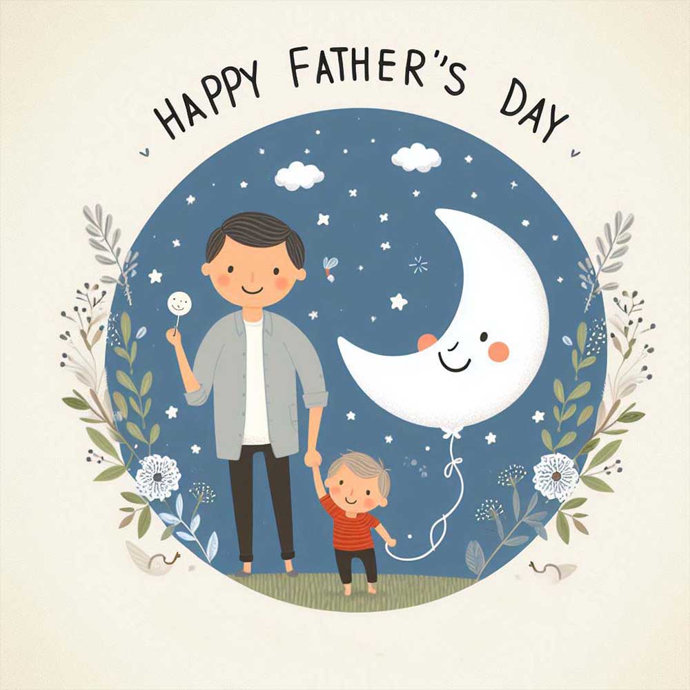 Happy Father’s Day With Moon Crest eCard