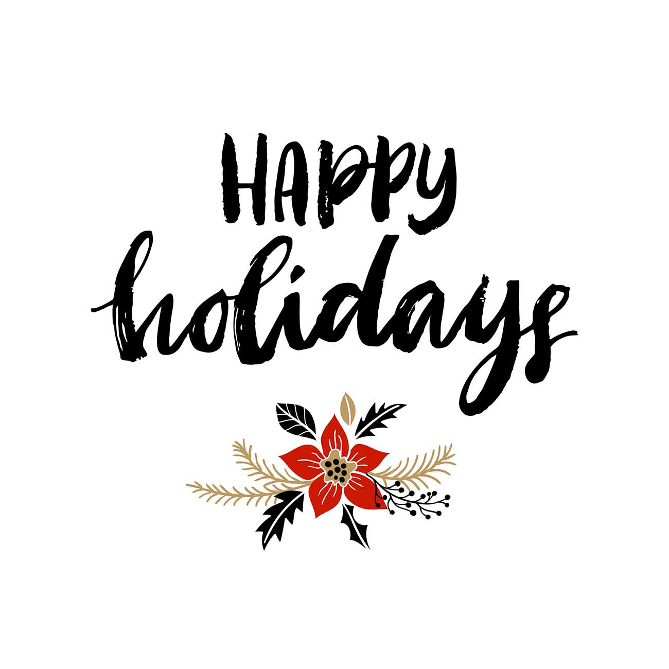 Happy Holidays Gorgeous Calligraphy copy