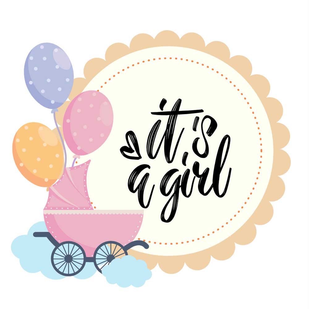 It’s a girl baby announcement eCard